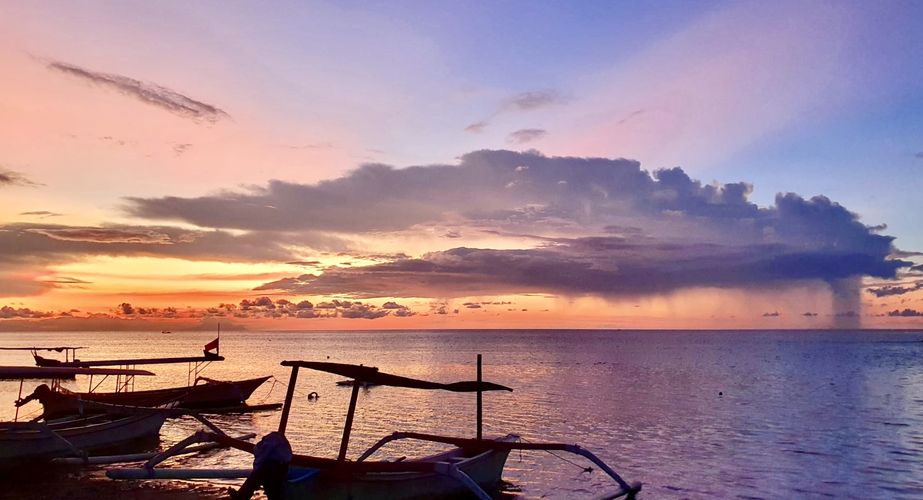 Bali strand zonsondergang